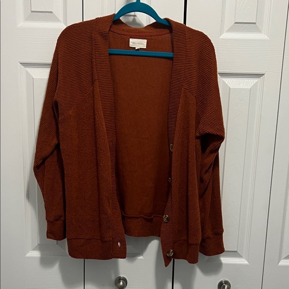 MELLODAY Women's Rust Cardigan - Picture 5 of 7